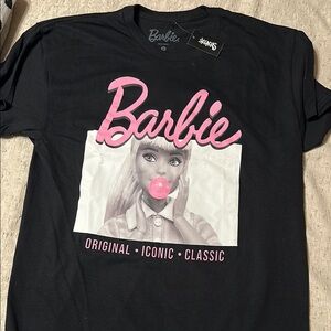 Barbie Black Tee with Pink Graphic